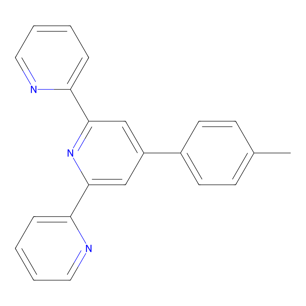 4'-(4-Methylphenyl)-2,2'-6',2''-terpyridine molecular structure, CAS 89972-77-0