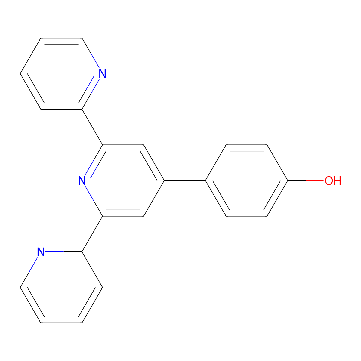 4-([2,2':6',2''-Terpyridin]-4'-yl)phenol molecular structure, CAS 89972-79-2