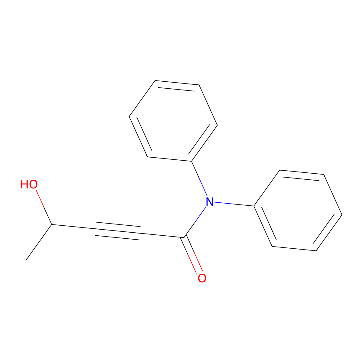(R)-4-hydroxy-N,N-diphenylpent-2-ynamide molecular structure, CAS 899809-61-1