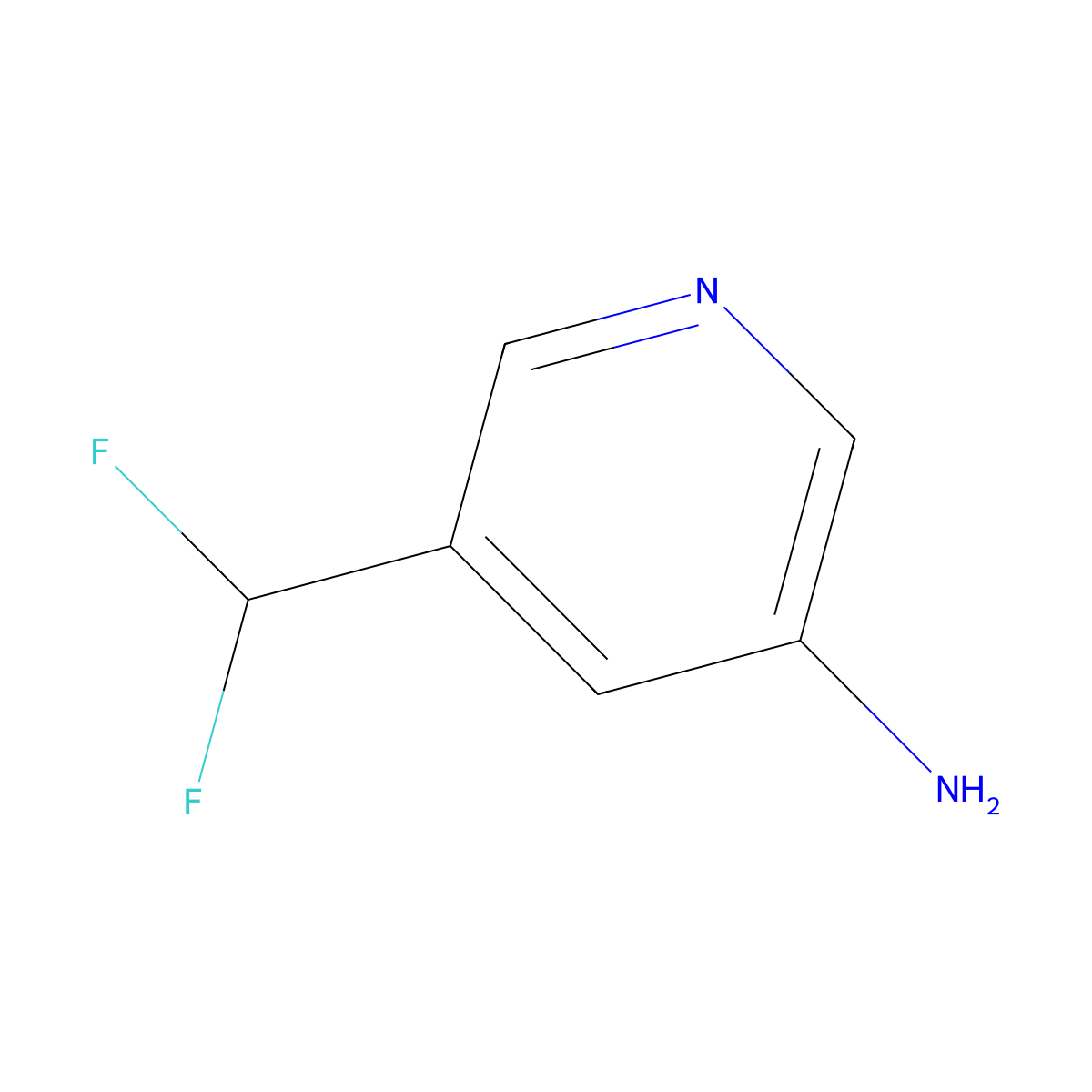 5-(Difluoromethyl)pyridin-3-amine molecular structure, CAS 899898-94-3