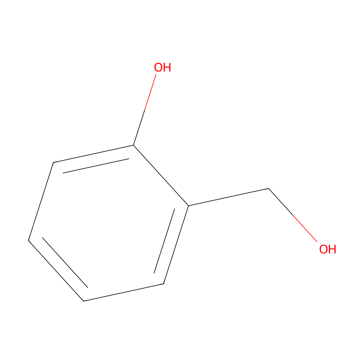 Salicyl Alcohol molecular structure, CAS 90-01-7