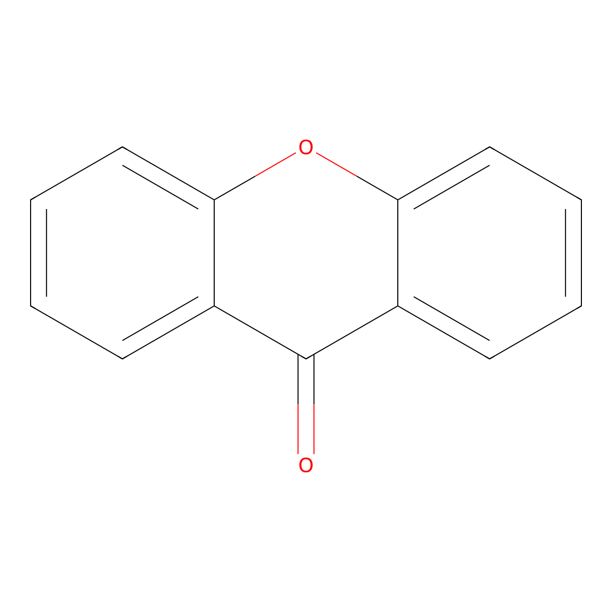 Xanthone molecular structure, CAS 90-47-1