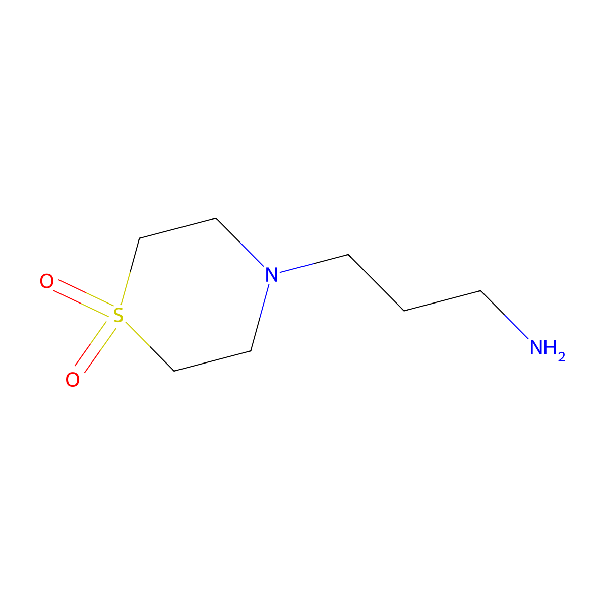 4-(3-Aminopropyl)-1lambda~6~,4-thiazinane-1,1-dione molecular structure, CAS 90000-25-2