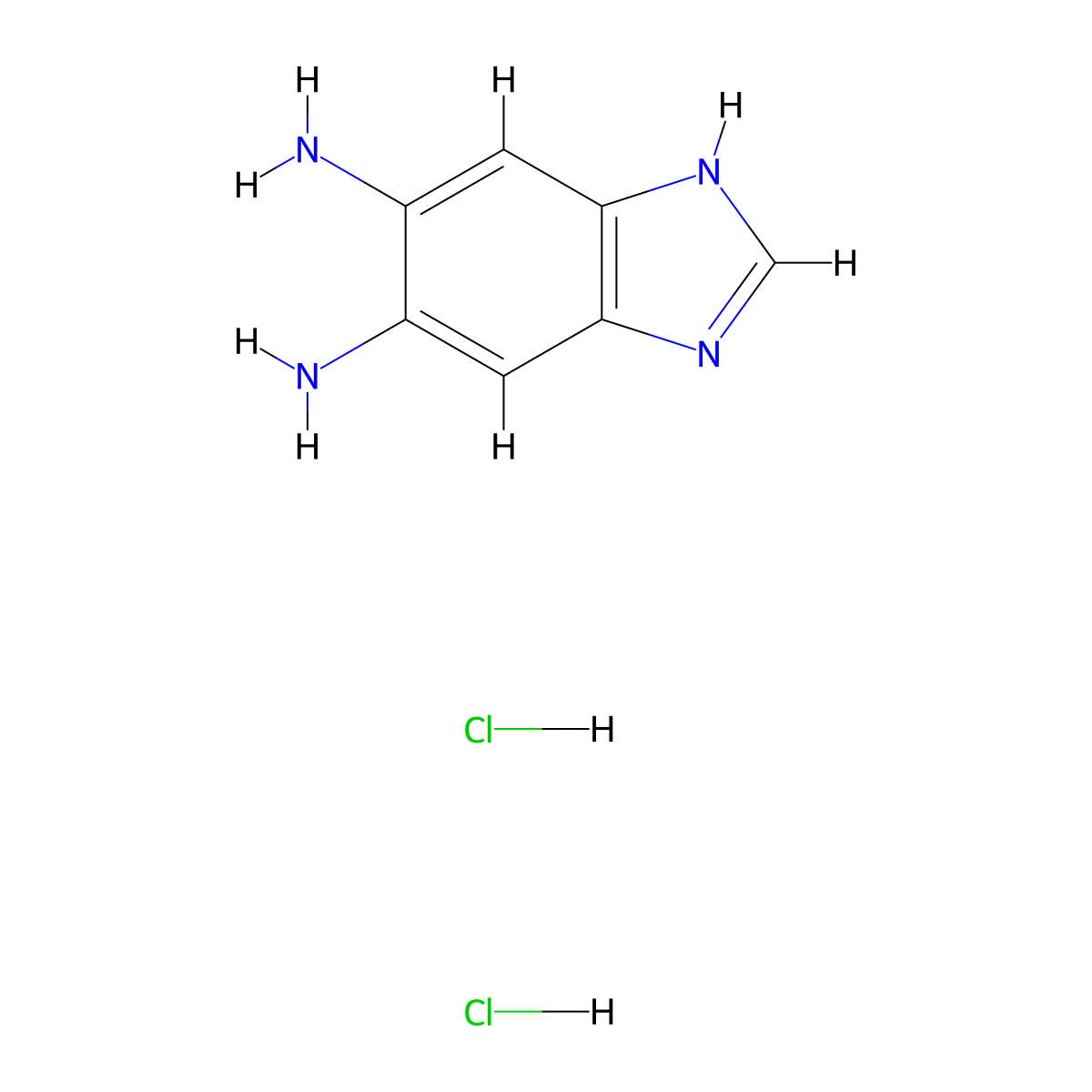 1H-Benzo[d]imidazole-5,6-diamine dihydrochloride molecular structure, CAS 90000-54-7