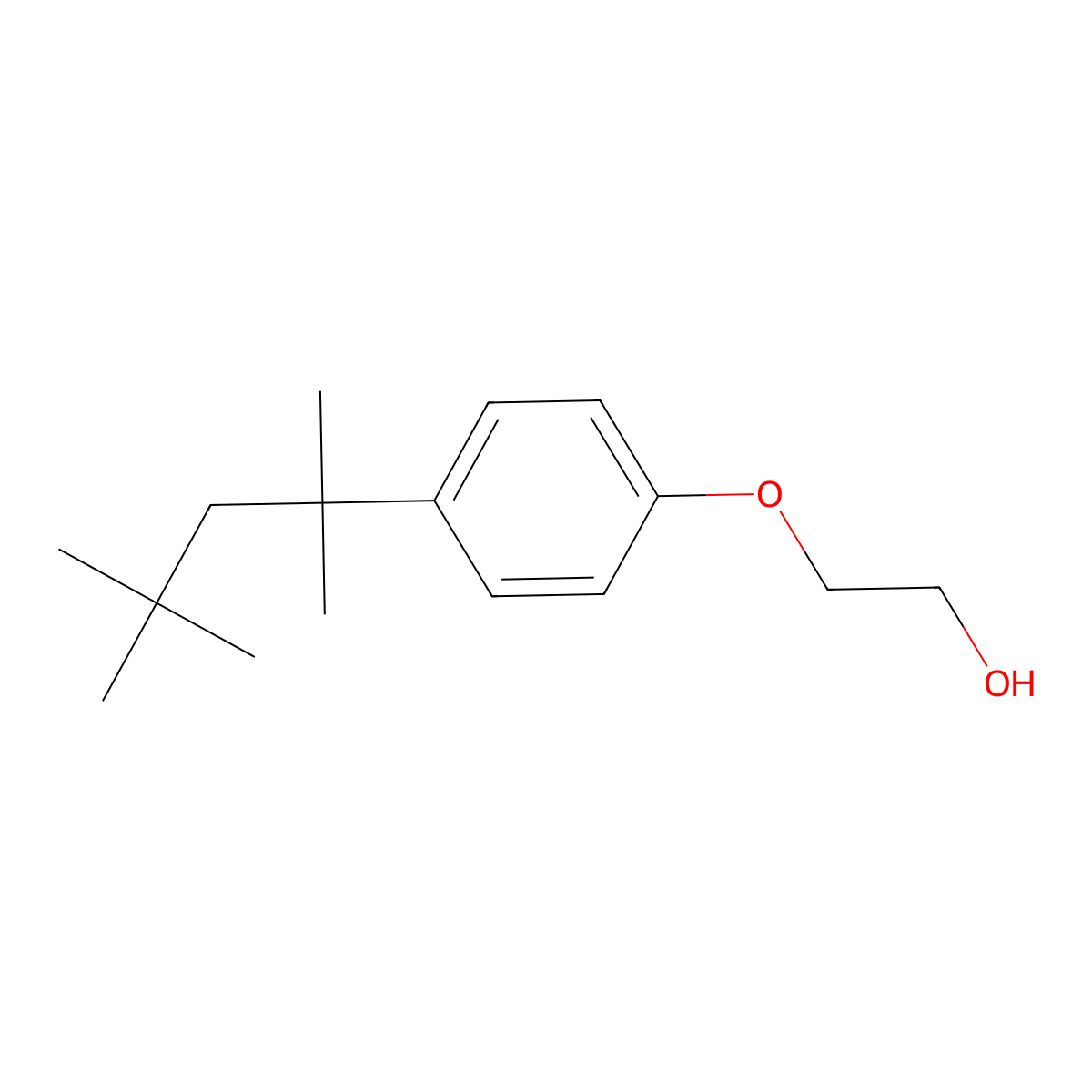 Triton X 100 molecular structure, CAS 9002-93-1