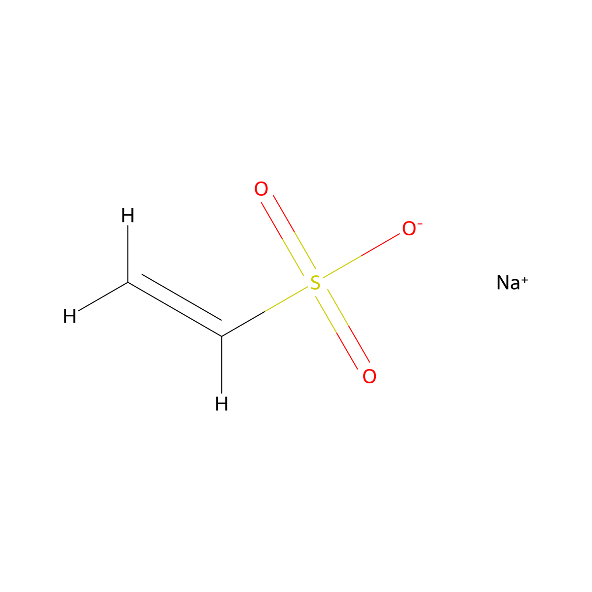 sodium ethenesulfonate molecular structure, CAS 9002-97-5