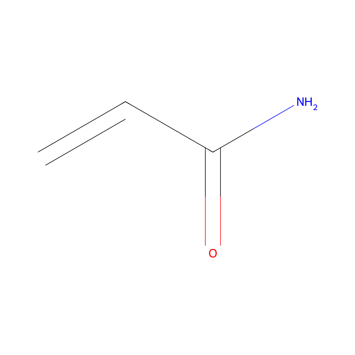 Acrylamide molecular structure, CAS 9003-05-8