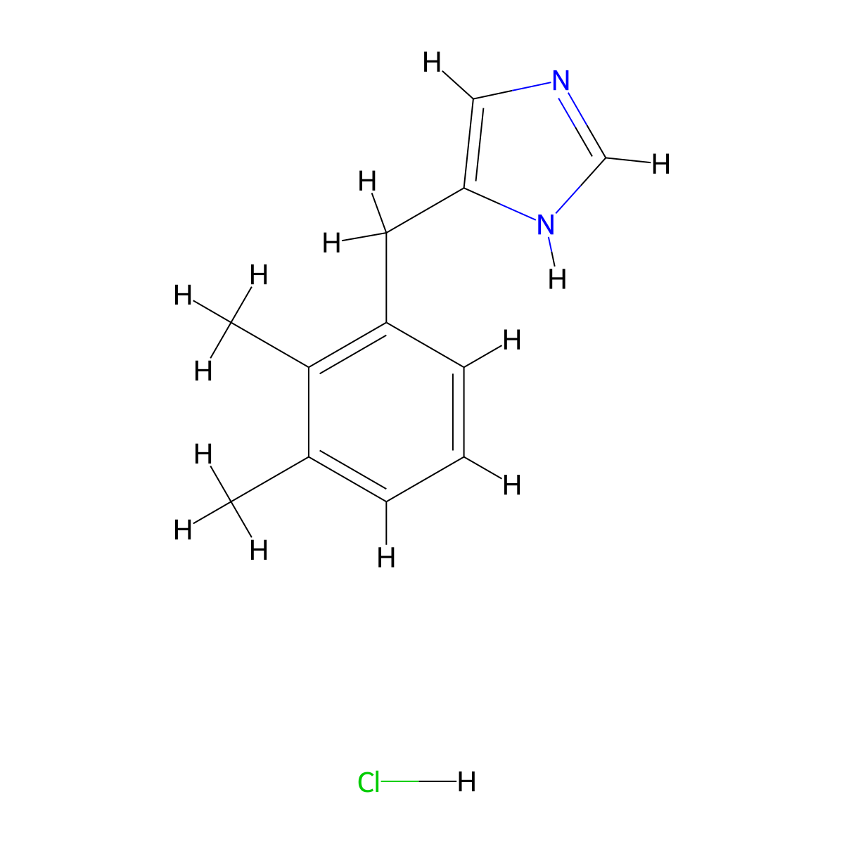 Detomidine Hydrochloride molecular structure, CAS 90038-01-0