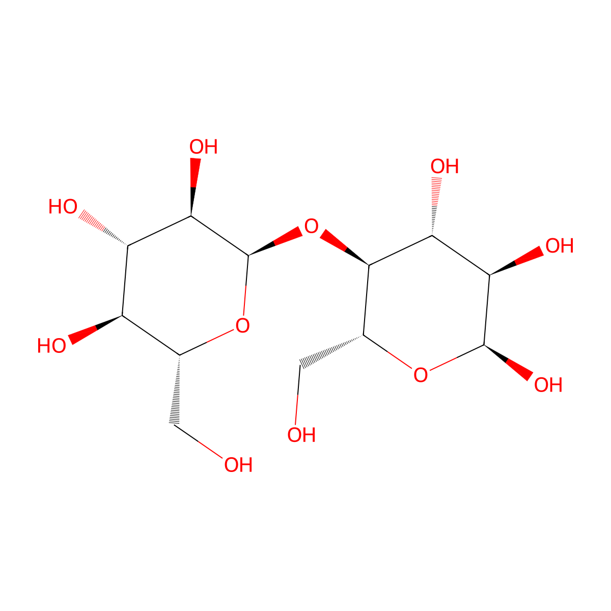 Amylodextrin molecular structure, CAS 9005-84-9