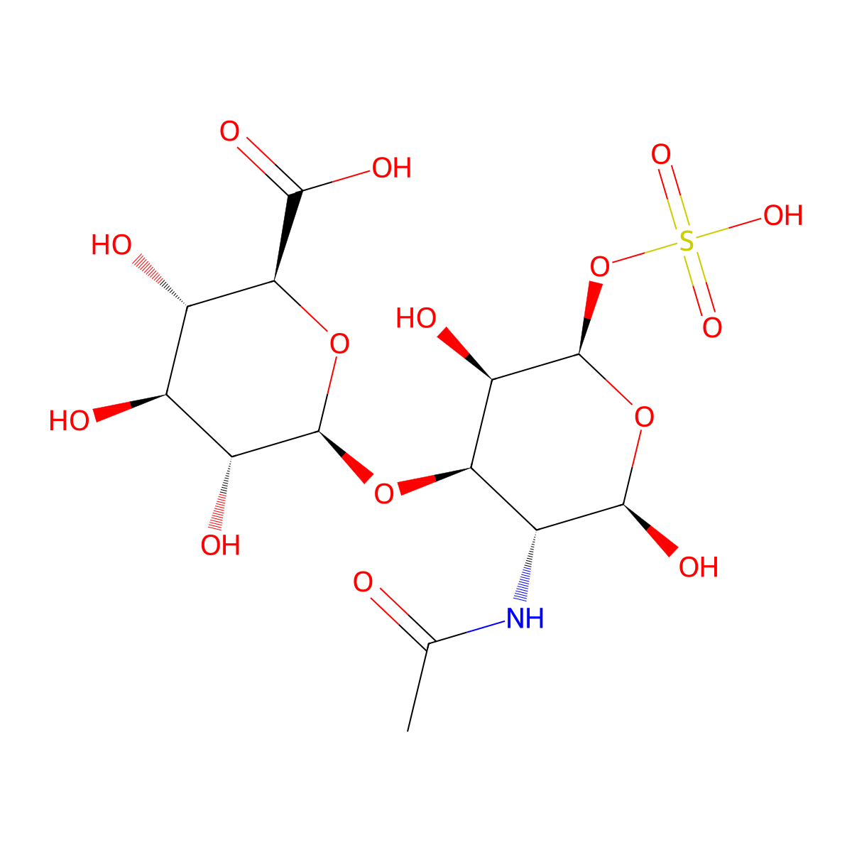 Chondroitin Sulfate molecular structure, CAS 9007-28-7
