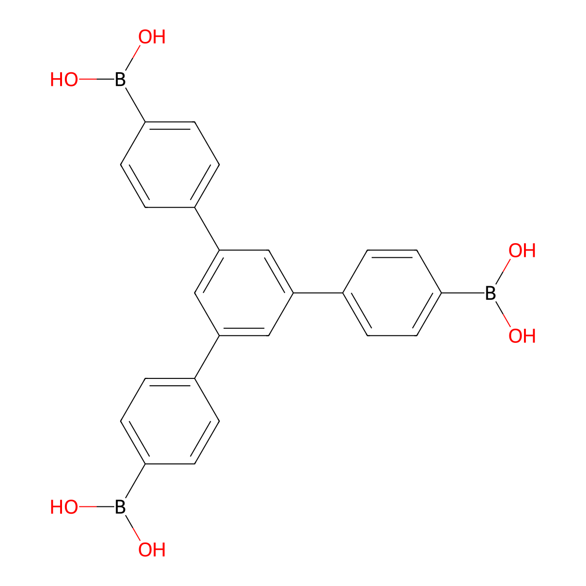 1,3,5-Tris^p-(dihydroxyboranyl)phenyl]benzene molecular structure, CAS 900795-73-5
