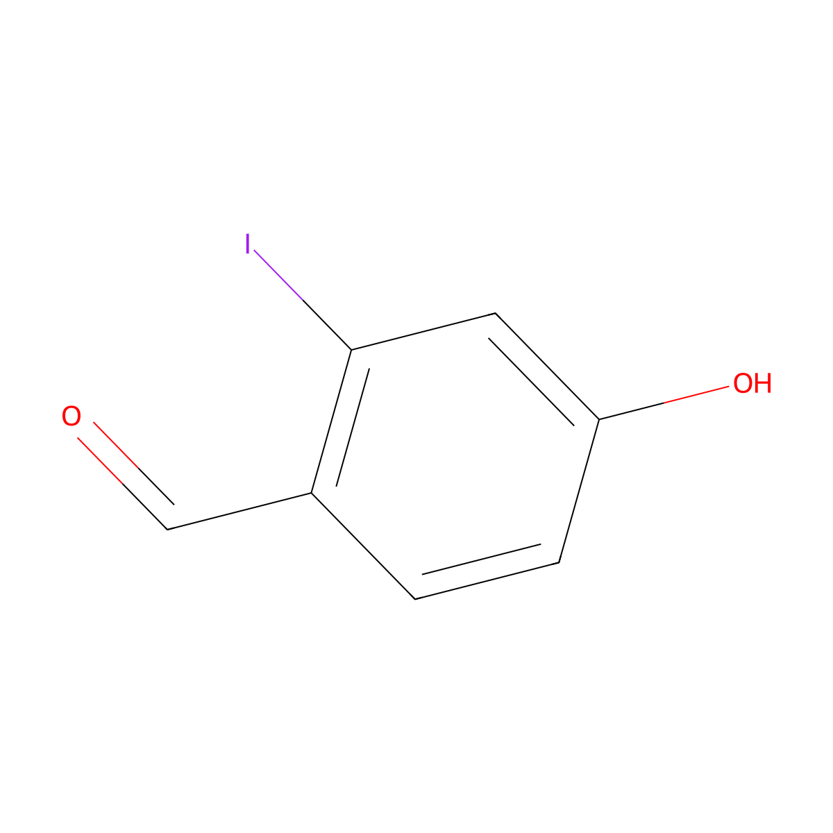 4-Hydroxy-2-iodobenzaldehyde molecular structure, CAS 90151-01-2