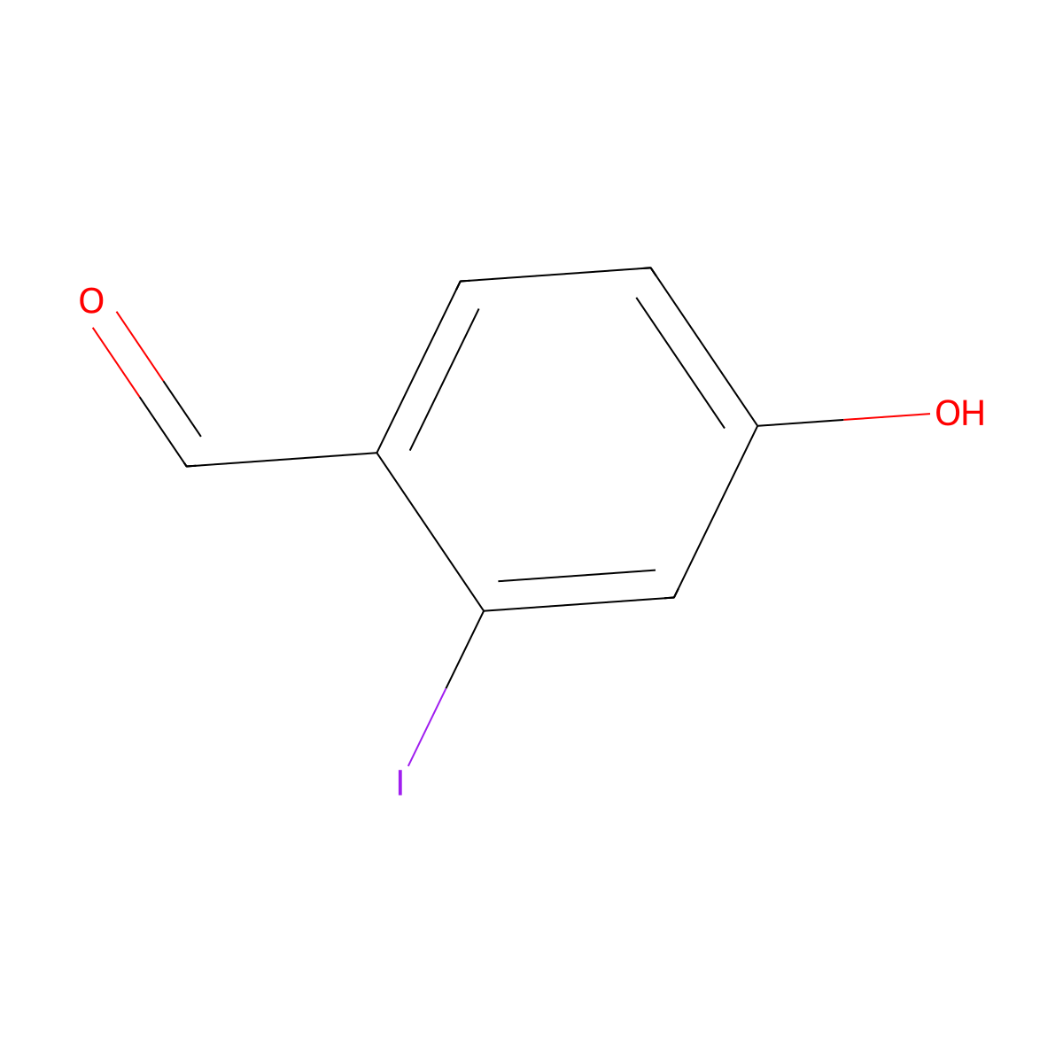 4-Hydroxy-2-iodobenzaldehyde molecular structure, CAS 90151-01-2