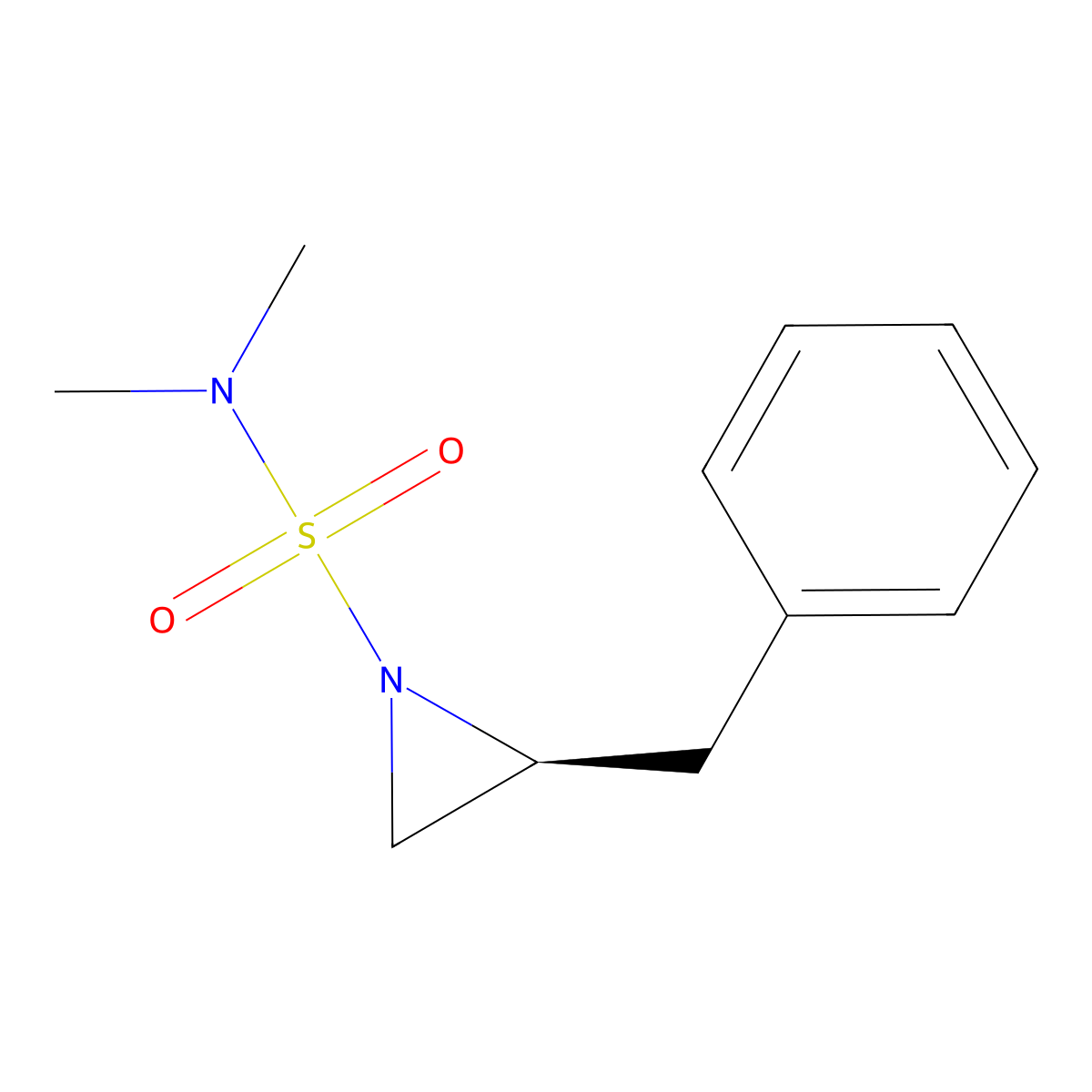 (2S)-2-Benzyl-N,N-dimethylaziridine-1-sulfonamide molecular structure, CAS 902146-43-4