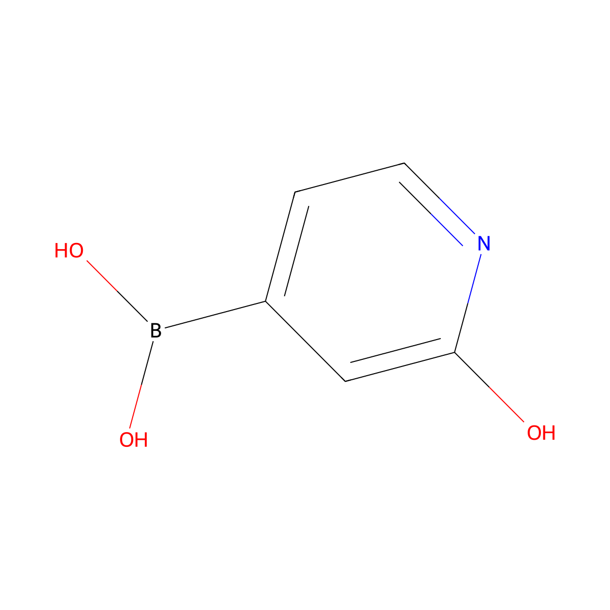 2-(Hydroxy)pyridine-4-boronic acid molecular structure, CAS 902148-83-8