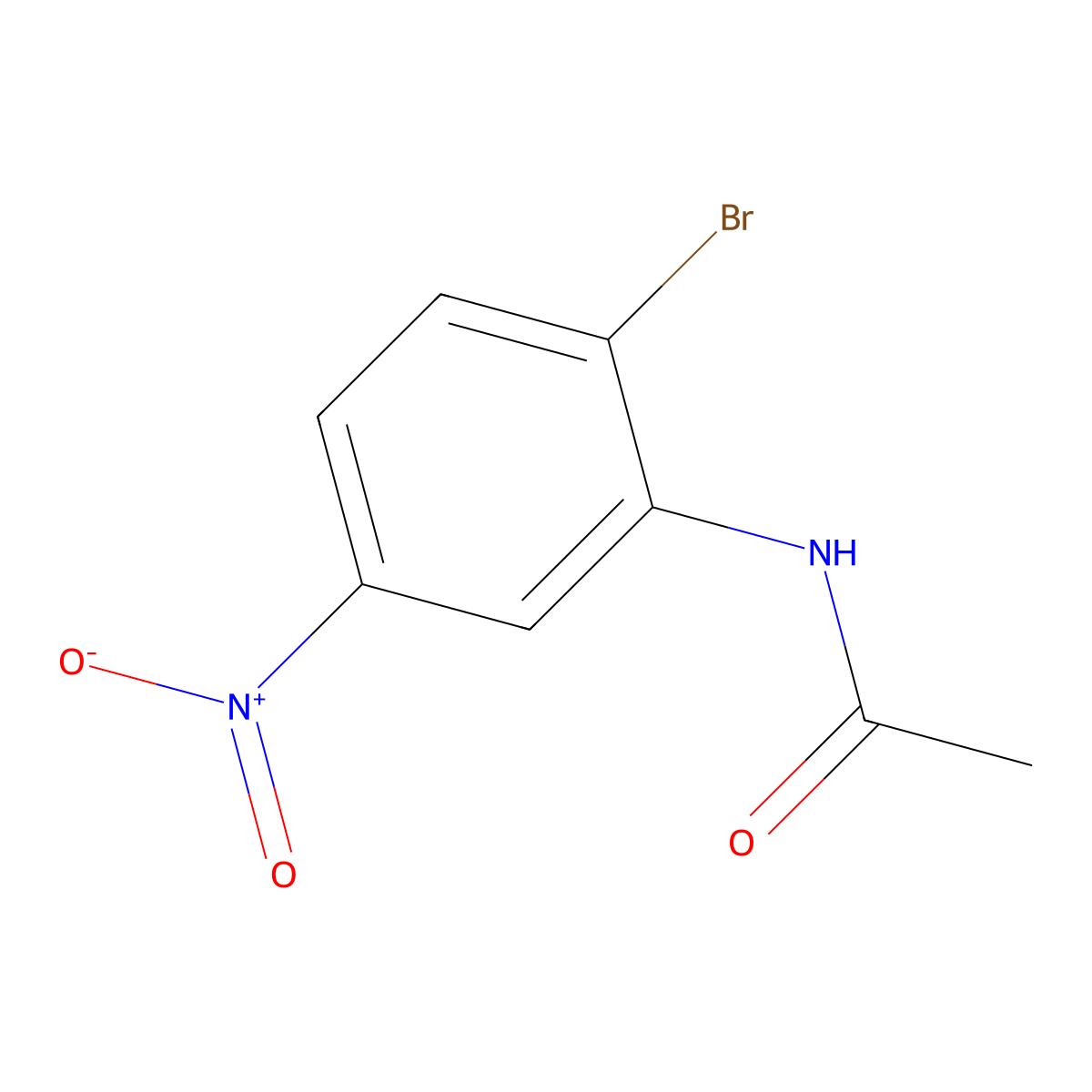 N-(2-Bromo-5-nitrophenyl)acetamide molecular structure, CAS 90221-50-4
