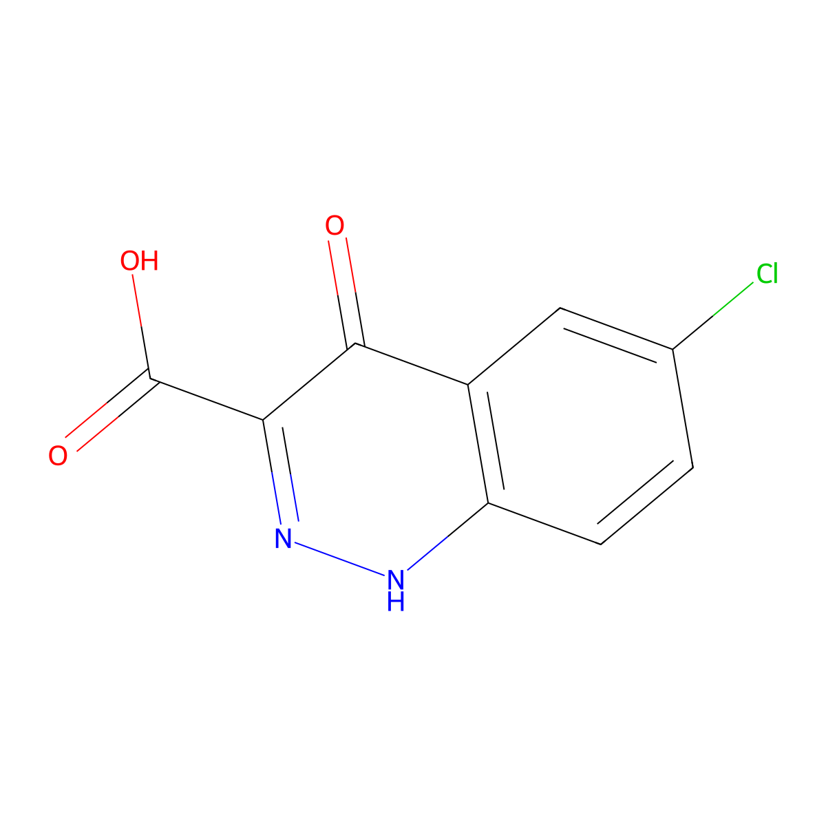 6-Chloro-4-oxo-1,4-dihydrocinnoline-3-carboxylic acid molecular structure, CAS 90272-08-5