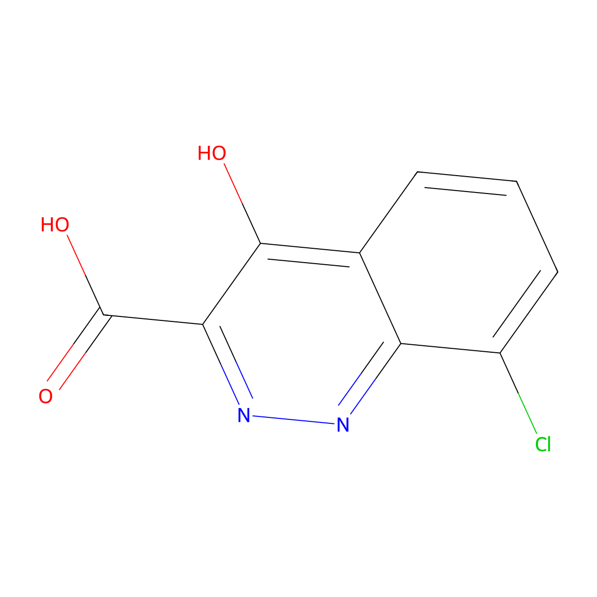 8-Chloro-4-oxo-1,4-dihydrocinnoline-3-carboxylic acid molecular structure, CAS 90272-09-6