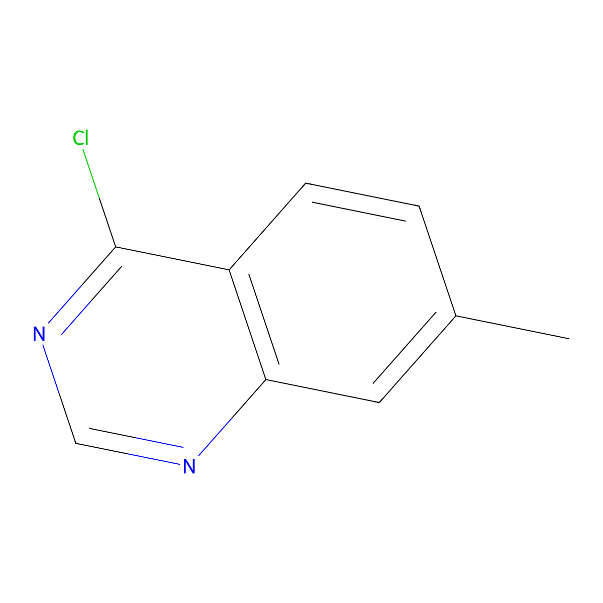 4-Chloro-7-methylquinazoline molecular structure, CAS 90272-83-6