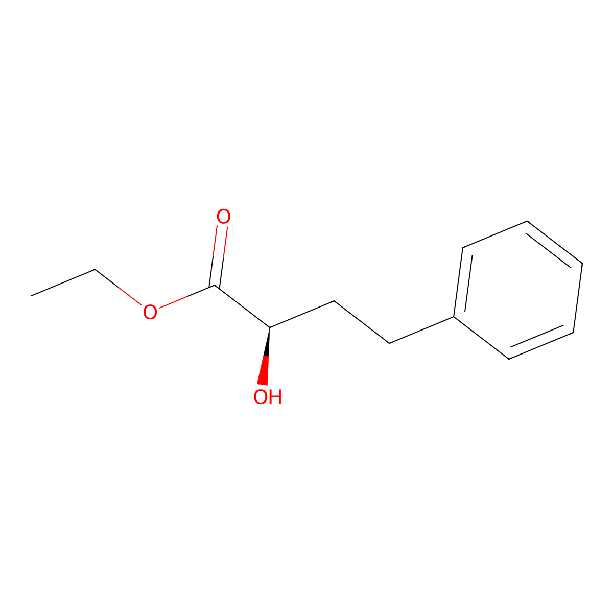 Ethyl (R)-2-hydroxy-4-phenylbutyrate molecular structure, CAS 90315-82-5