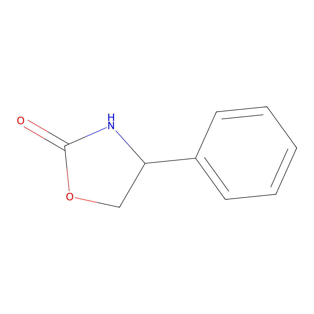 (4R)-4-phenyl-1,3-oxazolidin-2-one molecular structure, CAS 90319-52-1