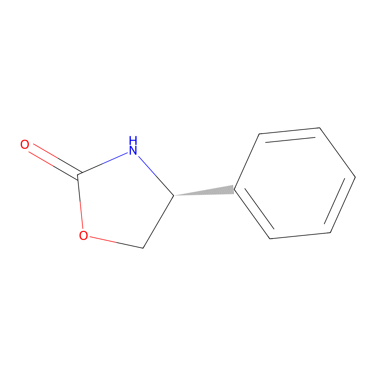 (4R)-4-phenyl-1,3-oxazolidin-2-one molecular structure, CAS 90319-52-1