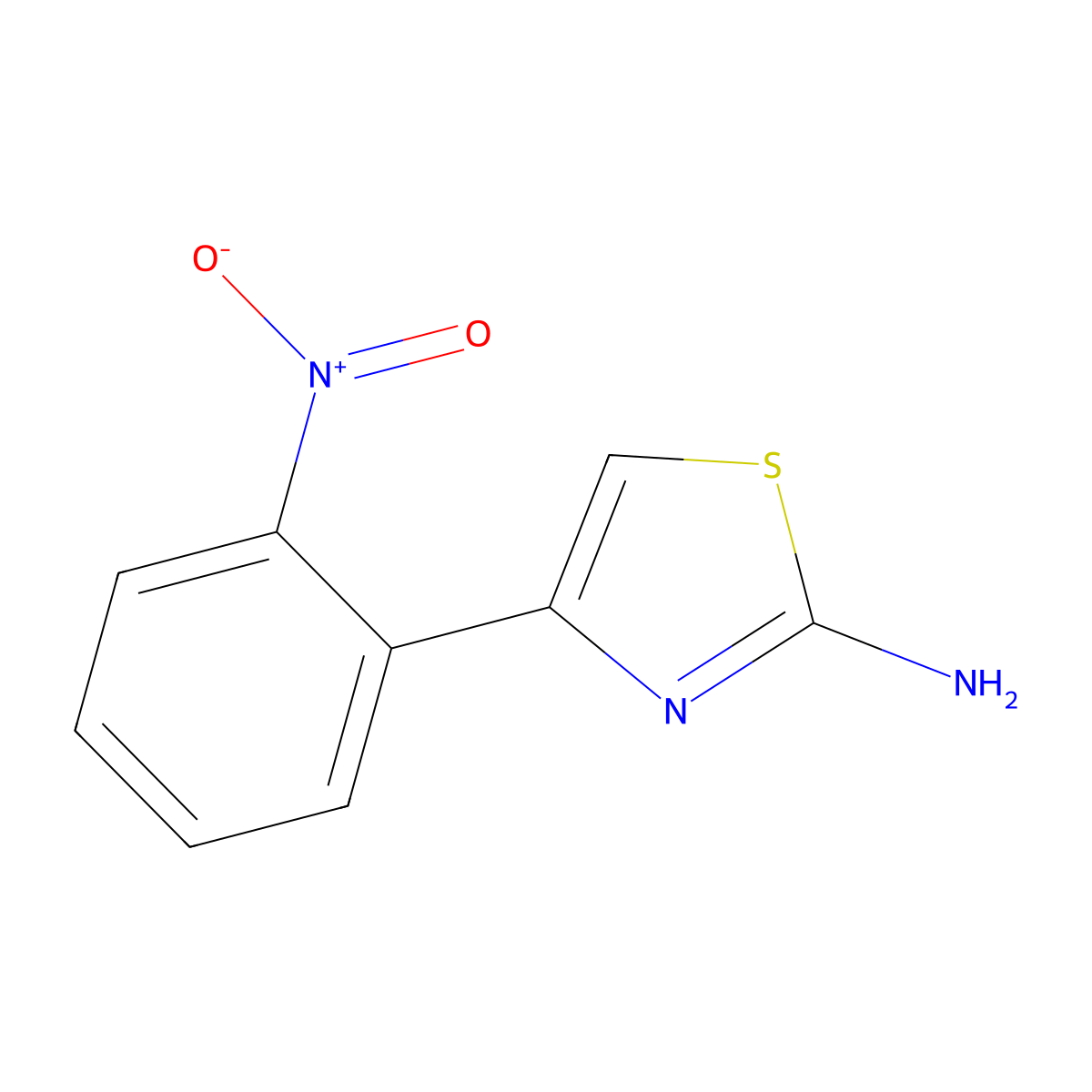 4-(2-Nitrophenyl)thiazole-2-amine molecular structure, CAS 90323-06-1