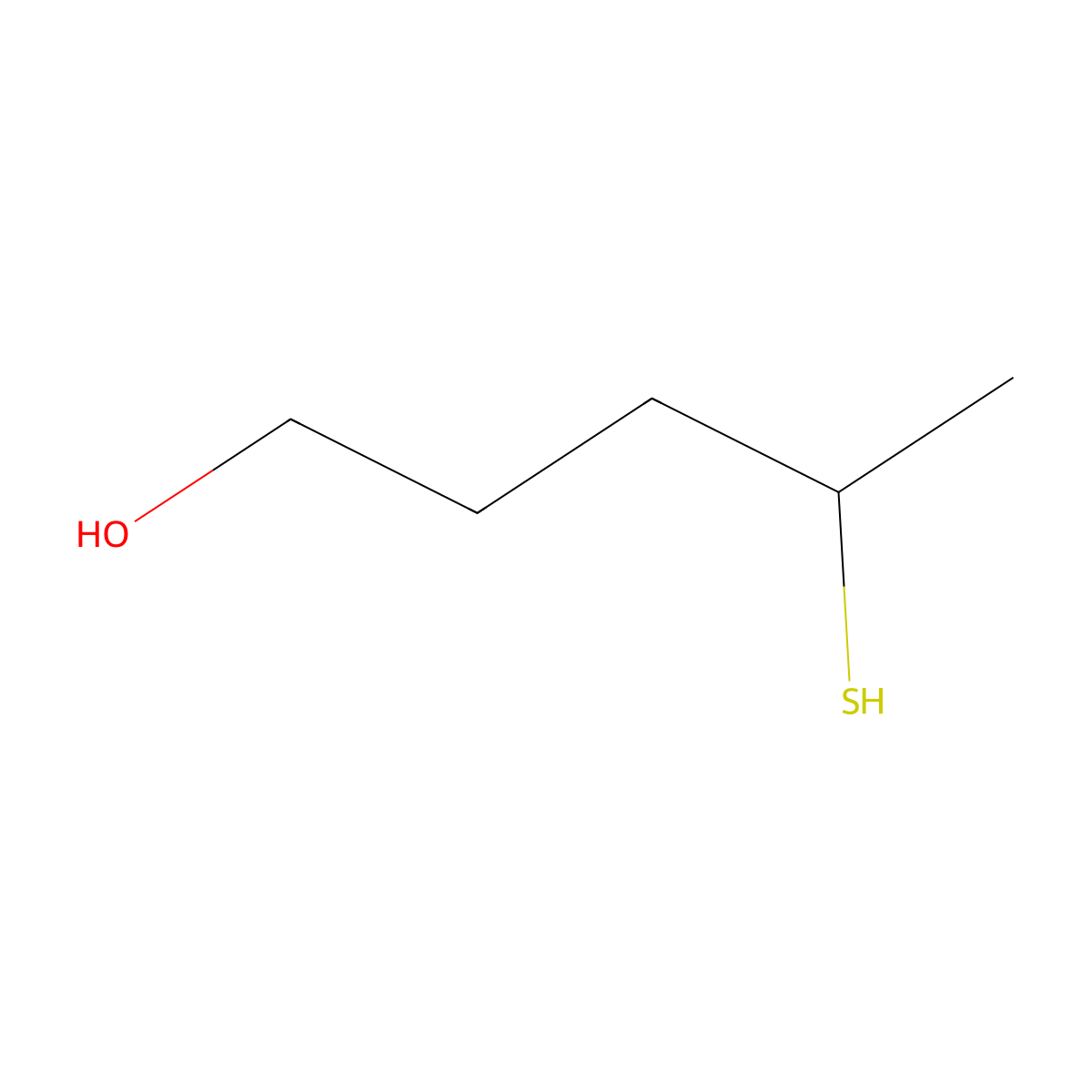 4-Sulfanylpentan-1-ol molecular structure, CAS 90325-01-2