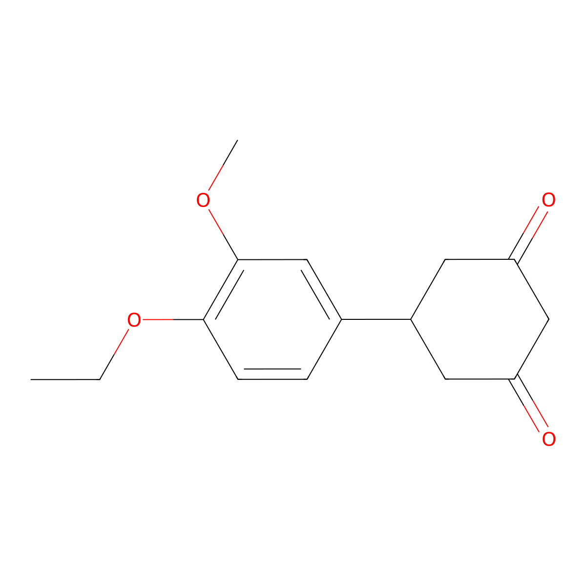 5-(4-Ethoxy-3-methoxyphenyl)cyclohexane-1,3-dione molecular structure, CAS 903440-59-5