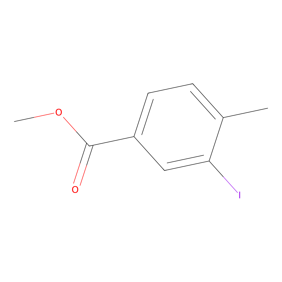 Methyl 3-iodo-4-methylbenzoate molecular structure, CAS 90347-66-3