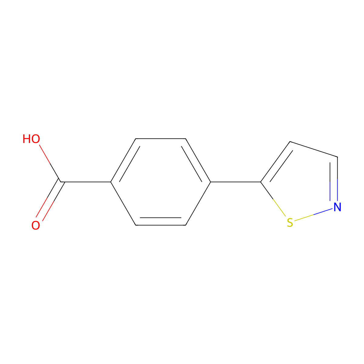4-Isothiazol-5-ylbenzoic acid molecular structure, CAS 904085-97-8