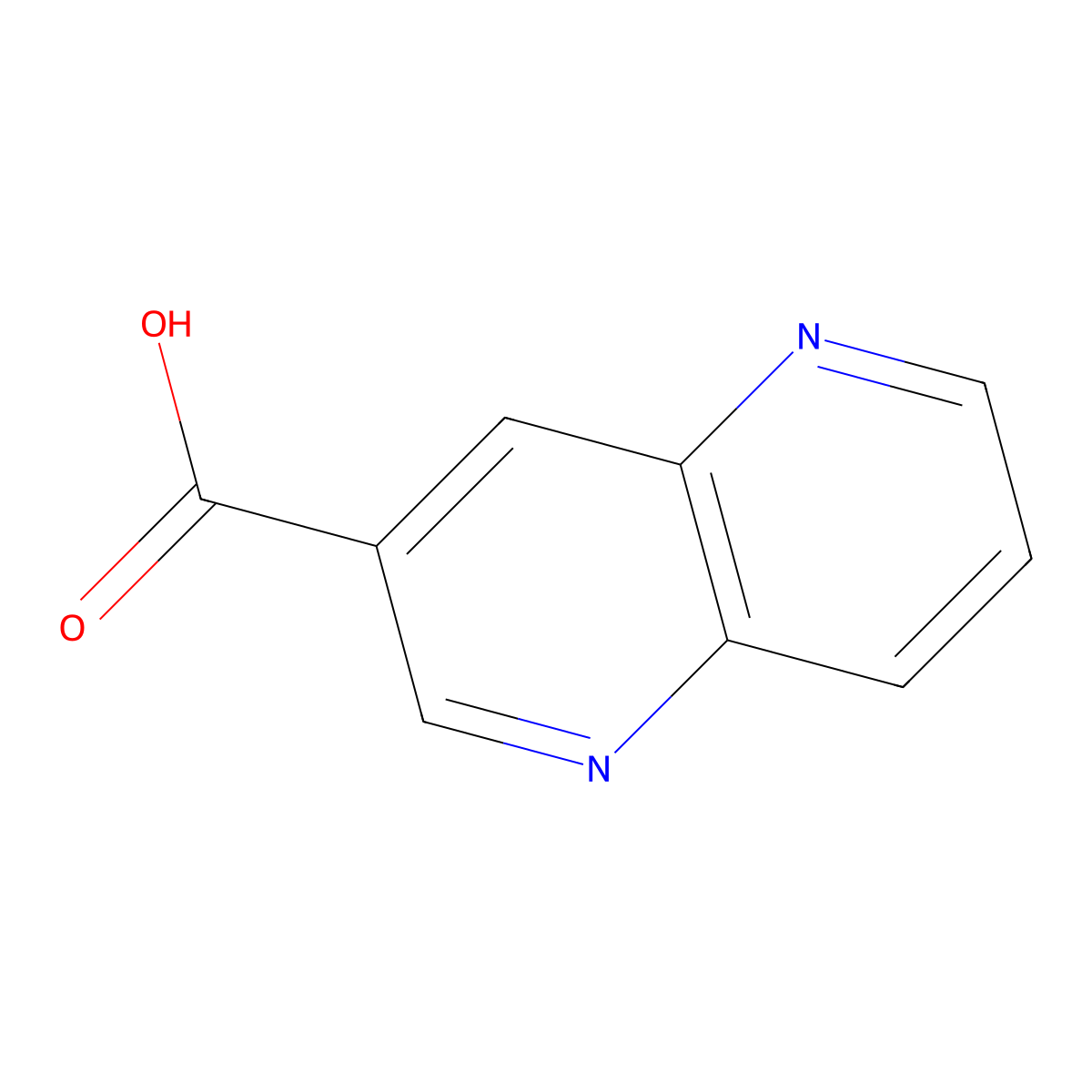 1,5-Naphthyridine-3-carboxylic acid molecular structure, CAS 90418-64-7