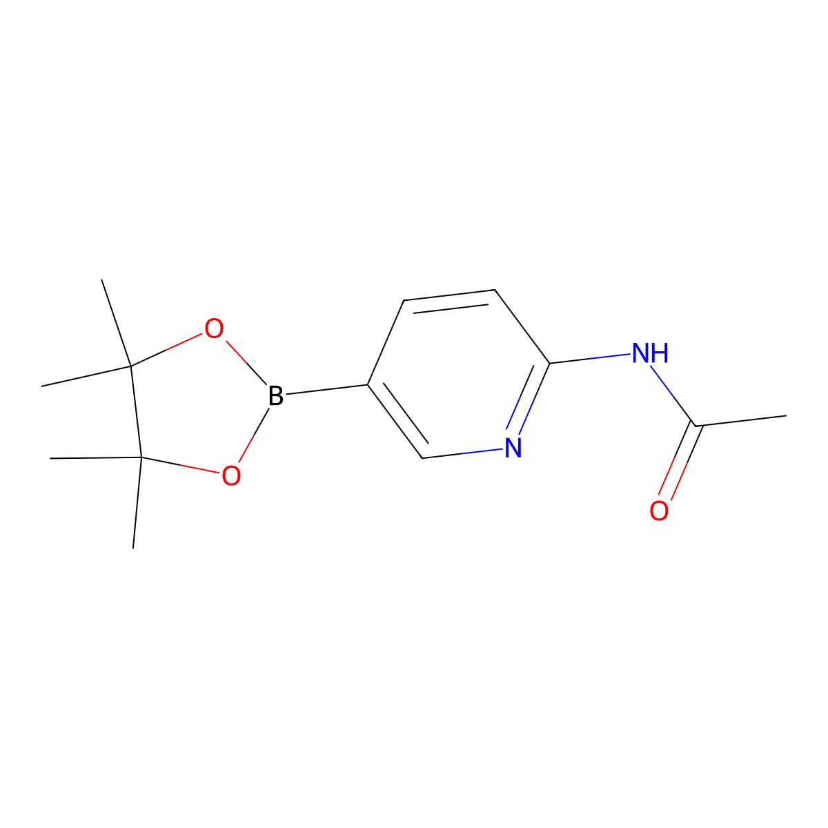 2-Acetamidopyridine-5-boronic acid pinacol ester molecular structure, CAS 904326-87-0
