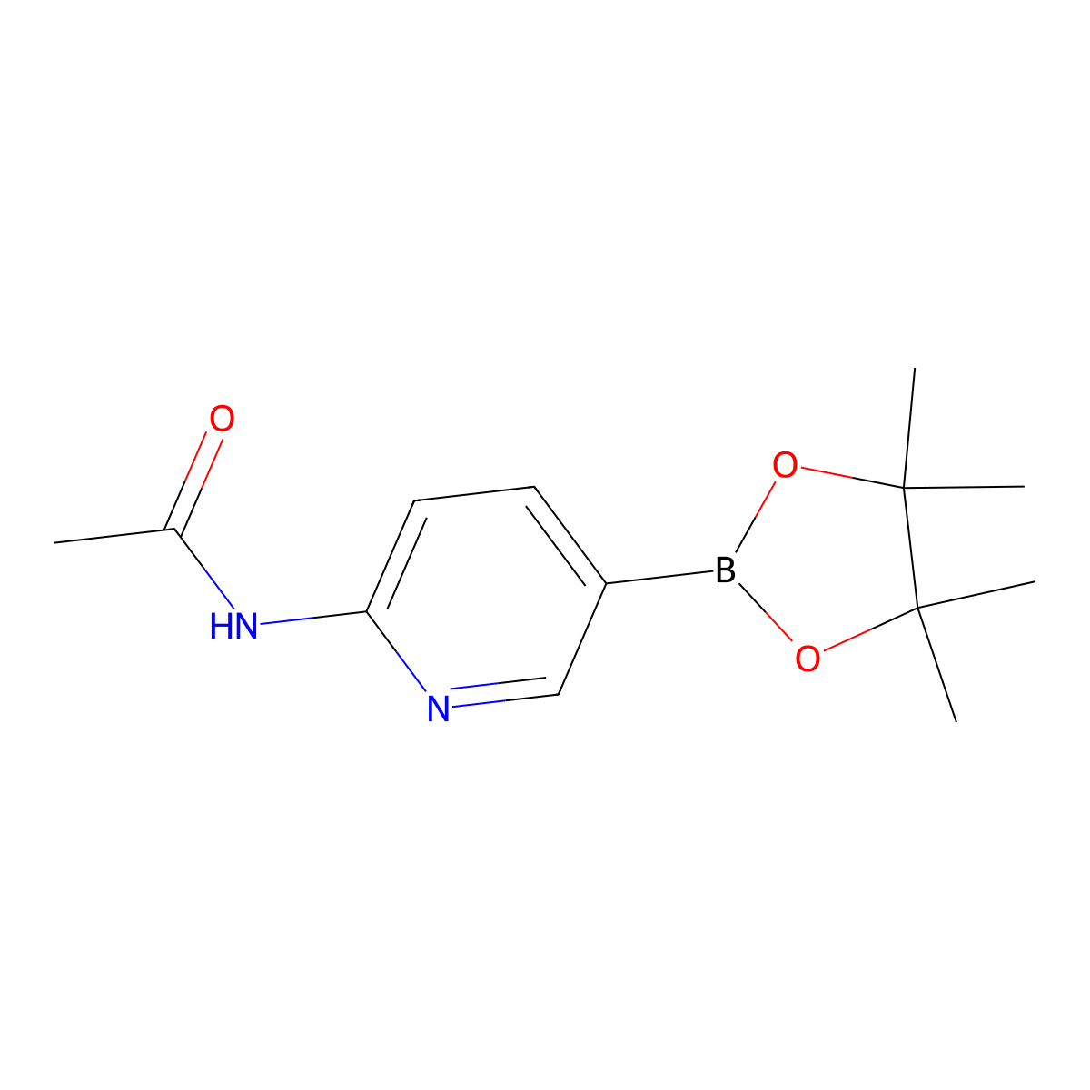2-Acetamidopyridine-5-boronic acid pinacol ester molecular structure, CAS 904326-87-0