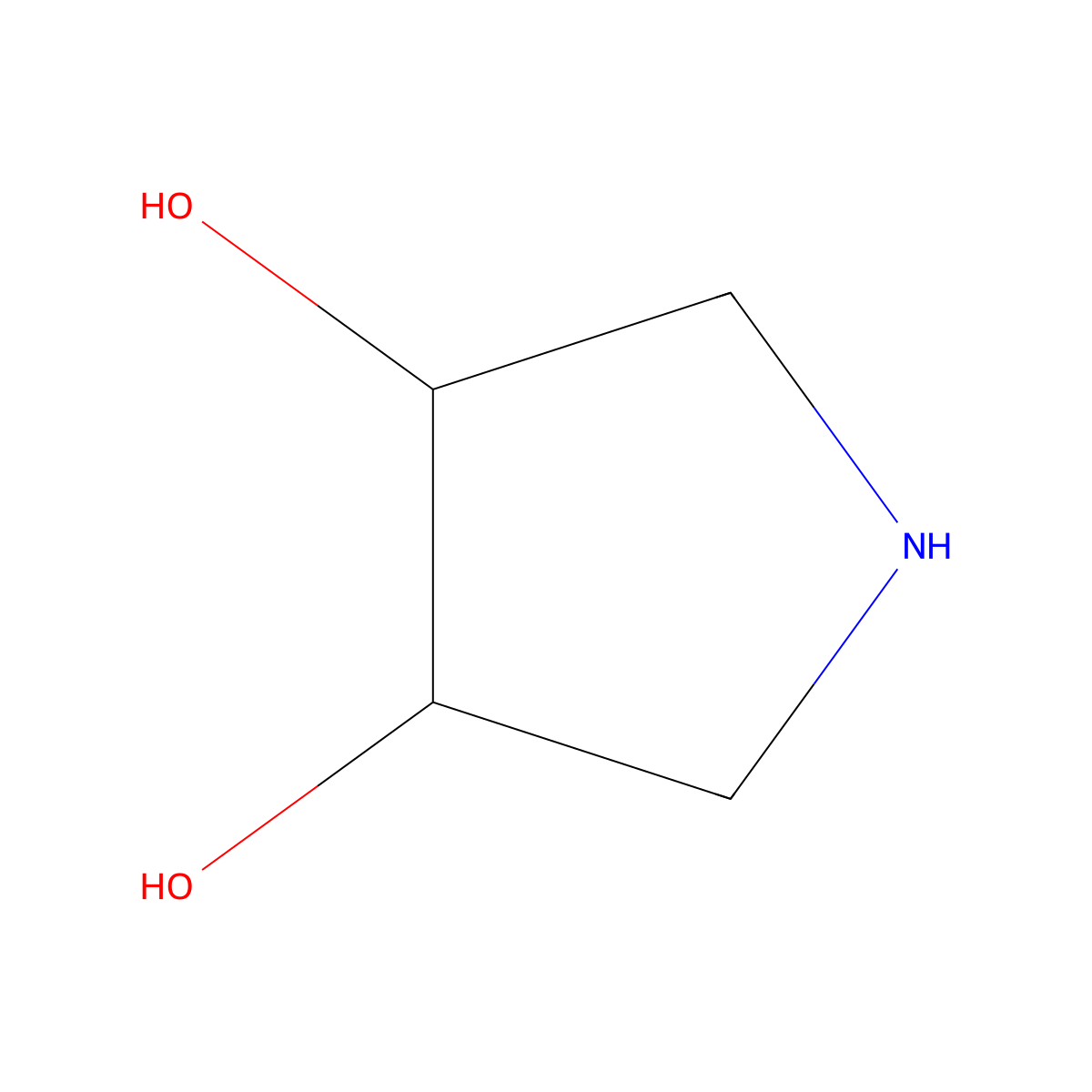 Pyrrolidine-3,4-diol molecular structure, CAS 9046-10-0