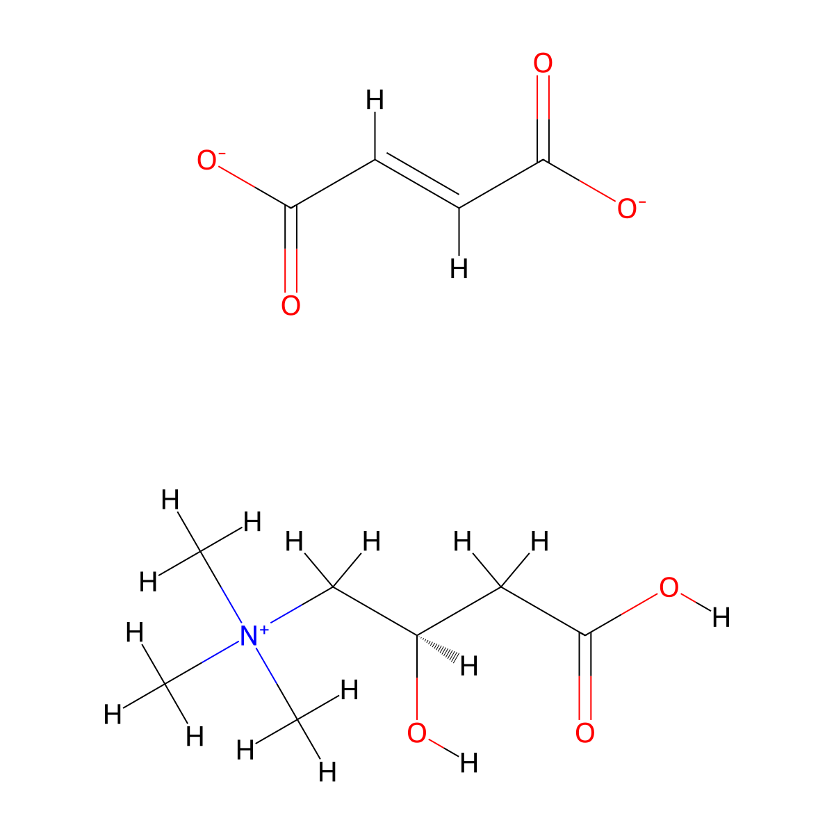 L-Carnitine acid fumarate molecular structure, CAS 90471-79-7