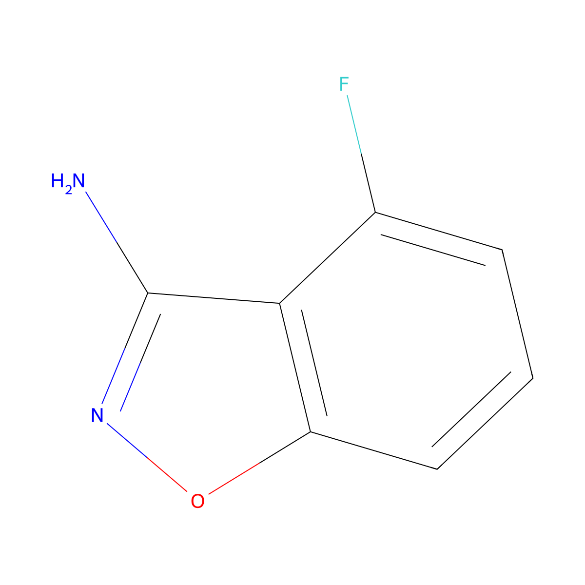 4-Fluoro-1,2-benzoxazol-3-amine molecular structure, CAS 904815-05-0