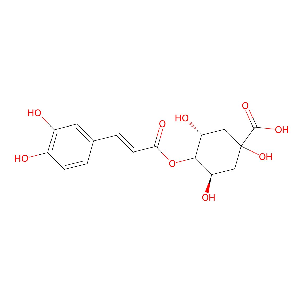 Cryptochlorogenic acid molecular structure, CAS 905-99-7