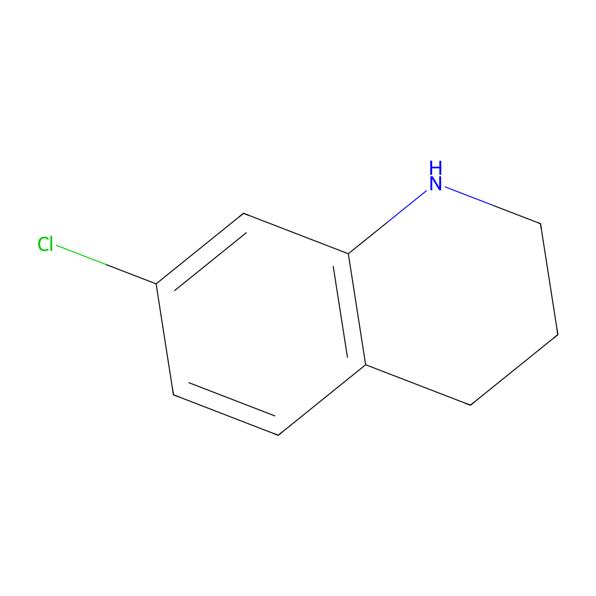7-Chloro-1,2,3,4-tetrahydroquinoline molecular structure, CAS 90562-35-9