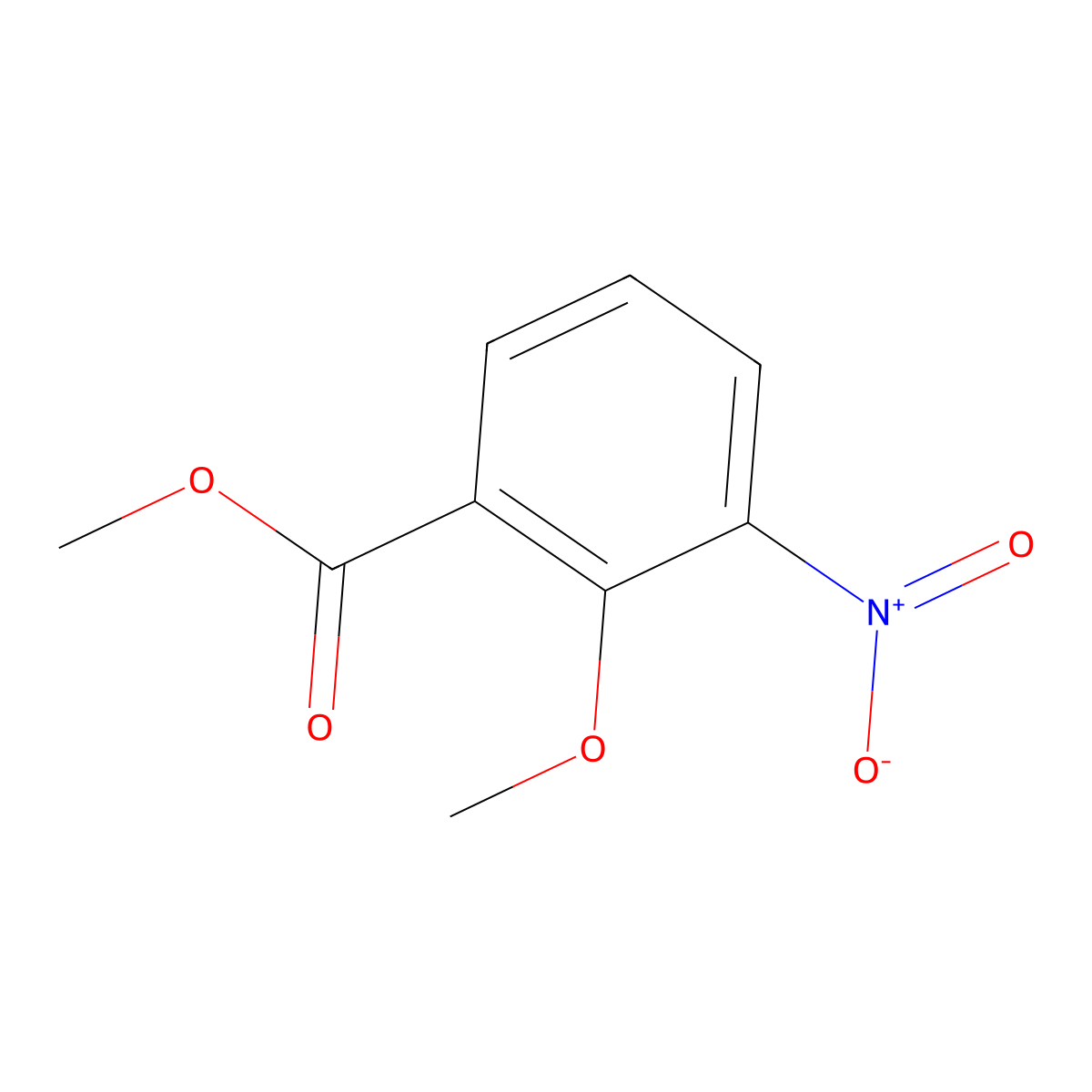 Methyl 2-methoxy-3-nitrobenzoate molecular structure, CAS 90564-26-4