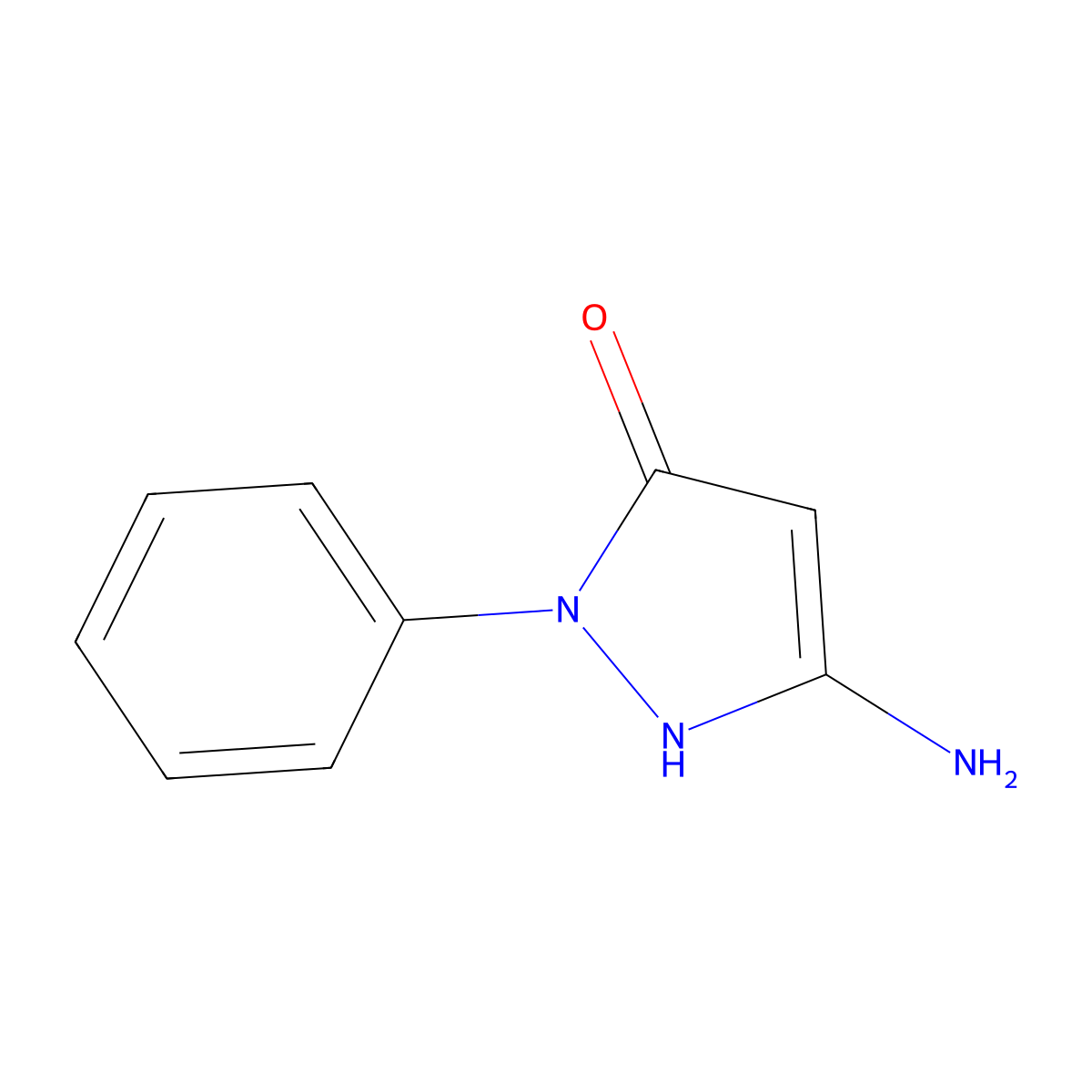 3-amino-1-phenyl-1H-pyrazol-5-ol molecular structure, CAS 90564-80-0