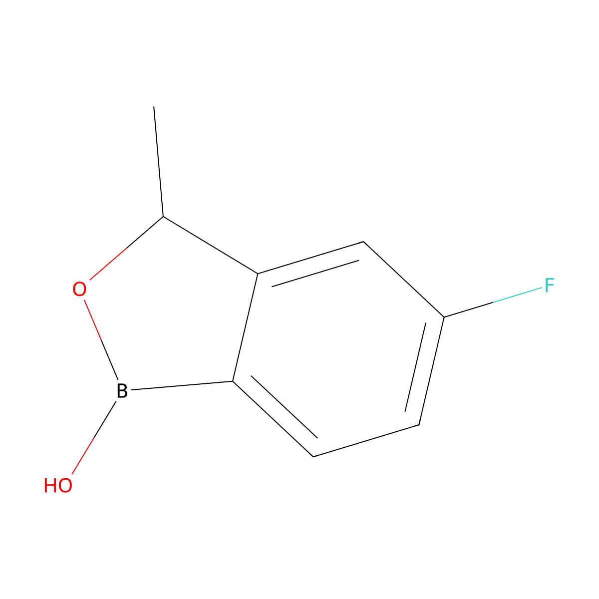 5-fluoro-3-methylbenzo[c][1,2]oxaborol-1(3H)-ol molecular structure, CAS 905710-75-0