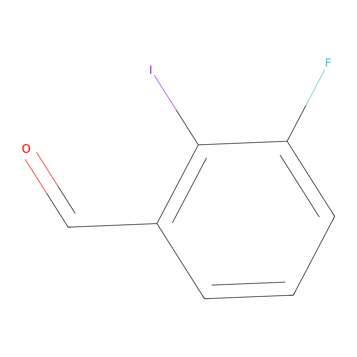 3-Fluoro-2-iodobenzaldehyde molecular structure, CAS 905808-02-8