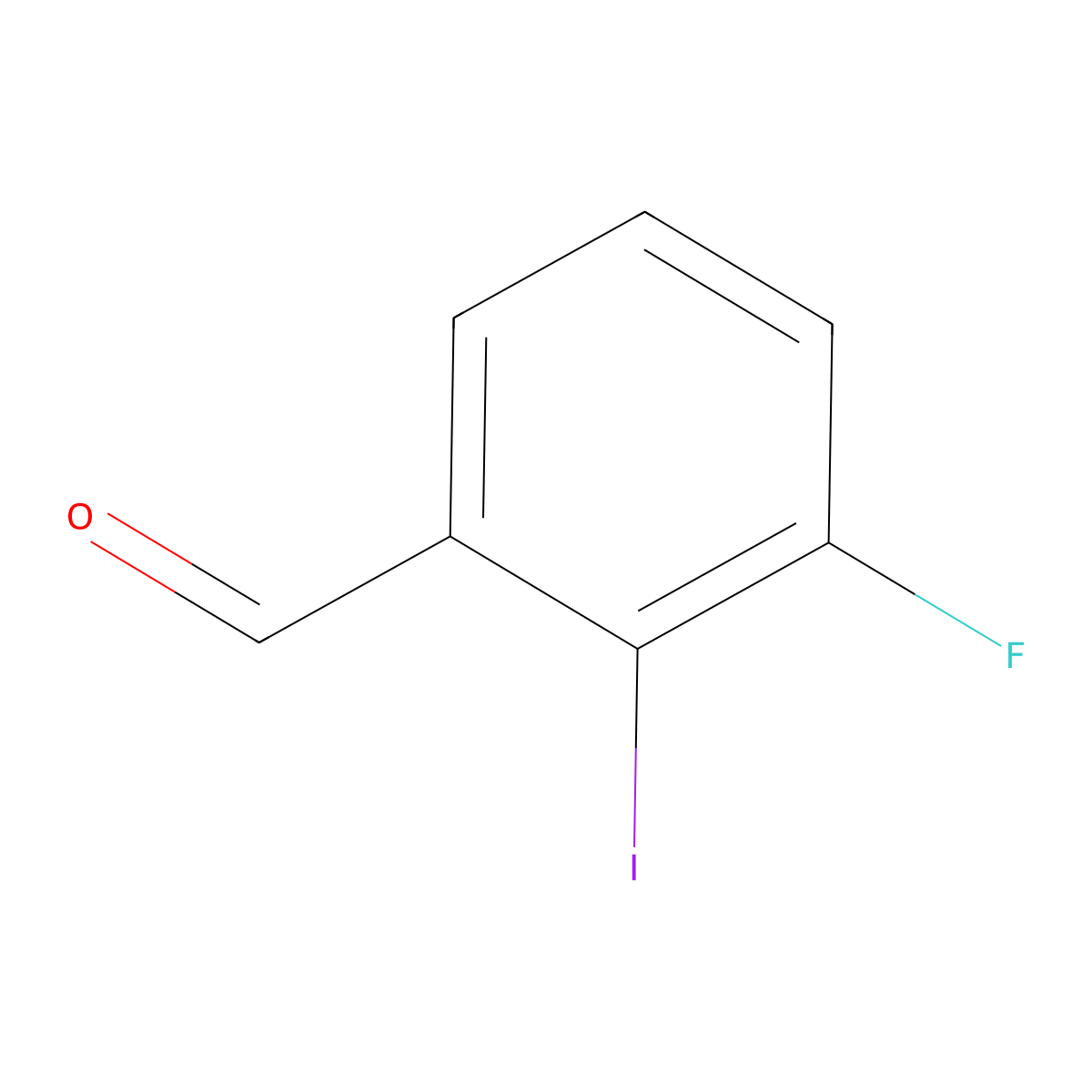 3-Fluoro-2-iodobenzaldehyde molecular structure, CAS 905808-02-8