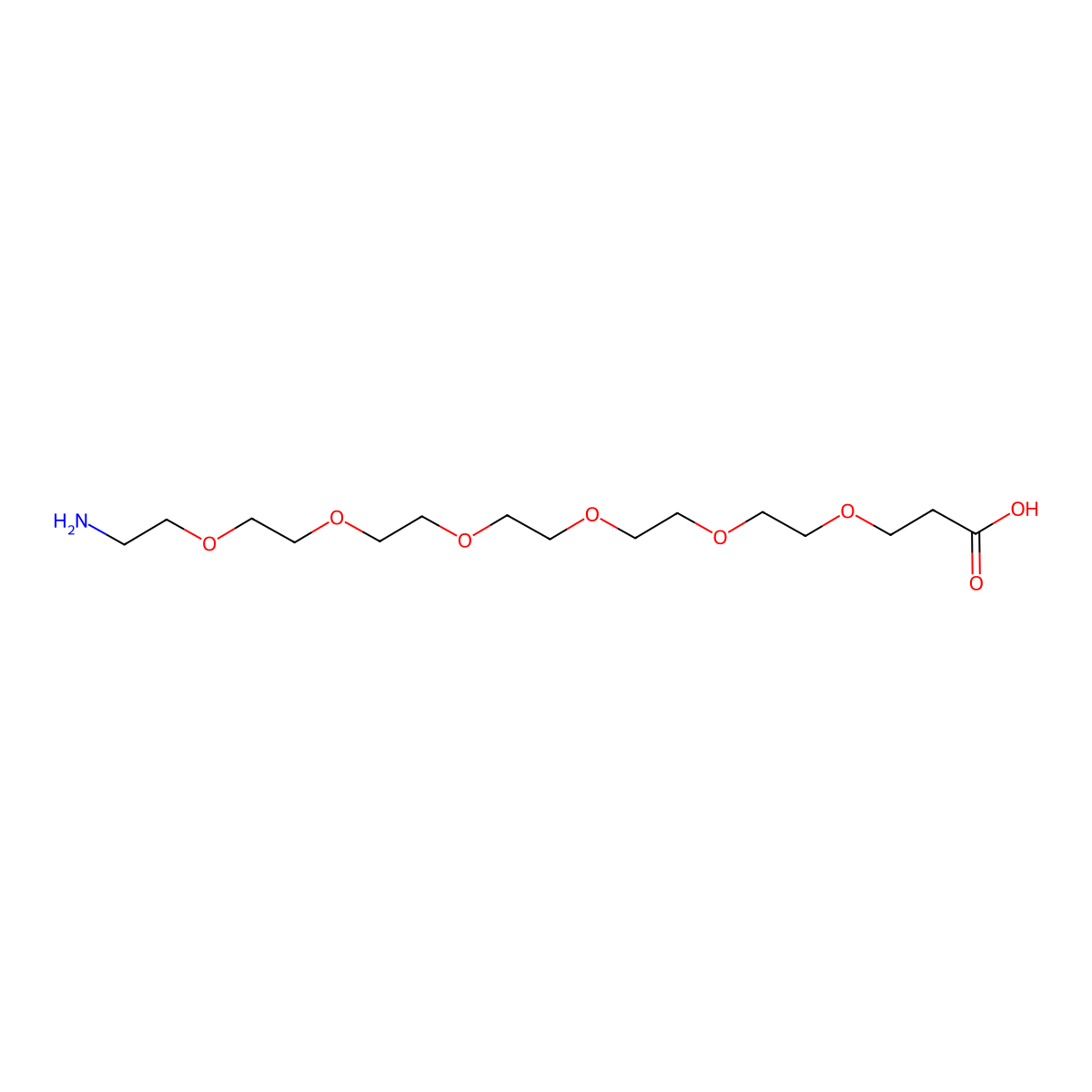 Amino-PEG6-acid molecular structure, CAS 905954-28-1