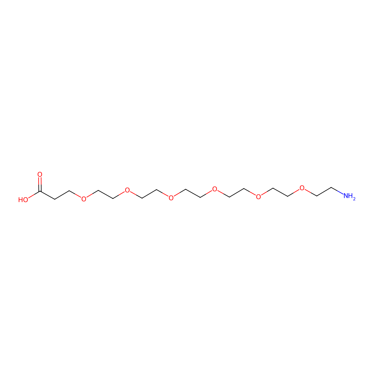 Amino-PEG6-acid molecular structure, CAS 905954-28-1