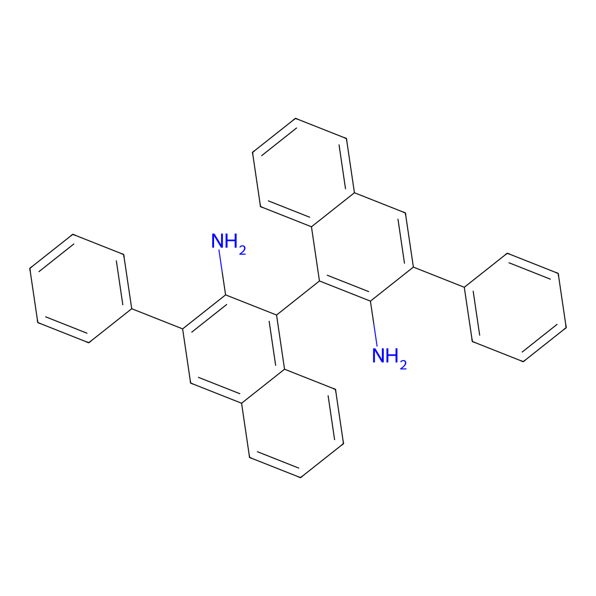 (S)-3,3'-Diphenyl-[1,1'-binaphthalene]-2,2'-diamine molecular structure, CAS 906373-49-7