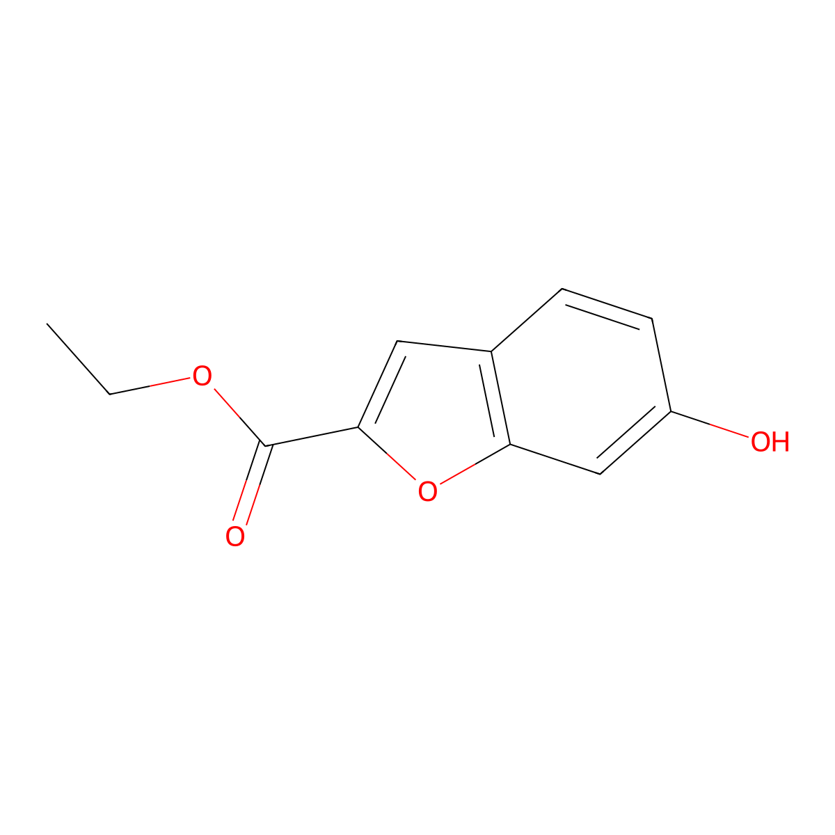 Ethyl 6-hydroxybenzofuran-2-carboxylate molecular structure, CAS 906448-92-8