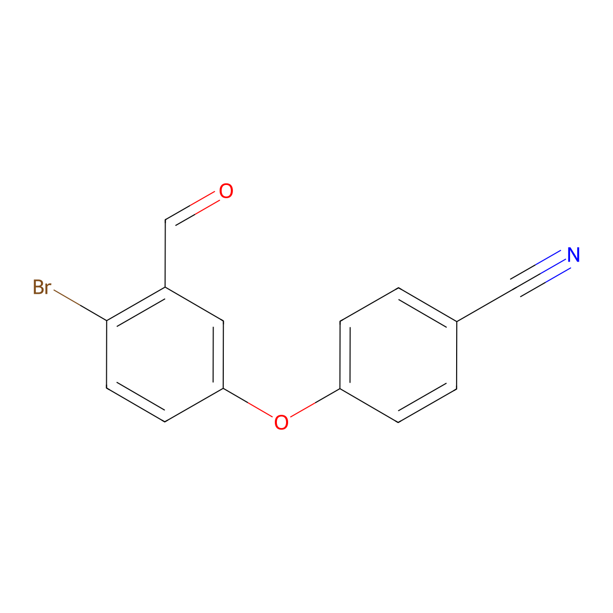 4-(4-Bromo-3-formylphenoxy)benzonitrile molecular structure, CAS 906673-54-9