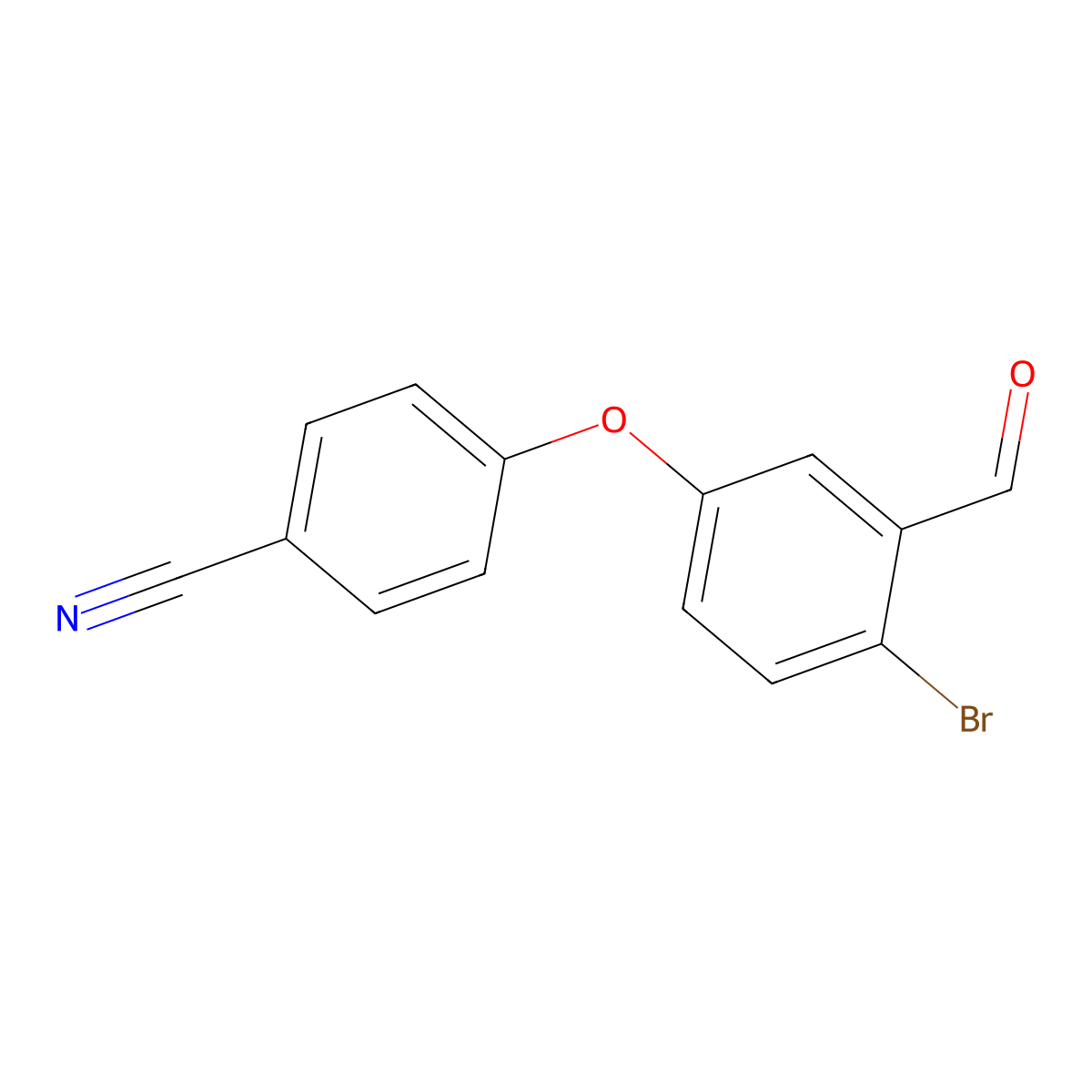 4-(4-Bromo-3-formylphenoxy)benzonitrile molecular structure, CAS 906673-54-9
